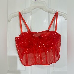Sexy red bralette top